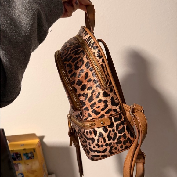 Tan and Brown Leopard Backpack main image 7